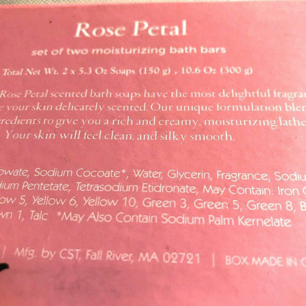 Rose Petal Moisturizing Soap Bath Bars Two in Box - Picture 8 of 8